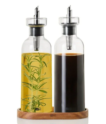 Набір із 2 ємностей для олії та оцту з підставкою AdHoc AromaPour BE81 фото
