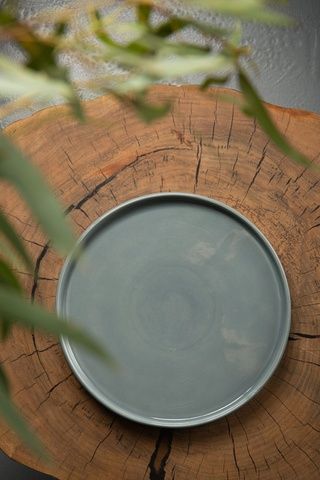 Тарелка обеденная Dovbysh Porcelain NOVA Grey 24 см серая 100119 фото