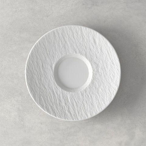 Набор из 2 блюдец Villeroy & Boch Manufacture Rock 17 см белый 1042401220 фото
