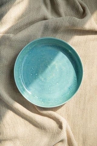 Тарелка глубокая Dovbysh Porcelain Garna 24 см бирюза 100017 фото