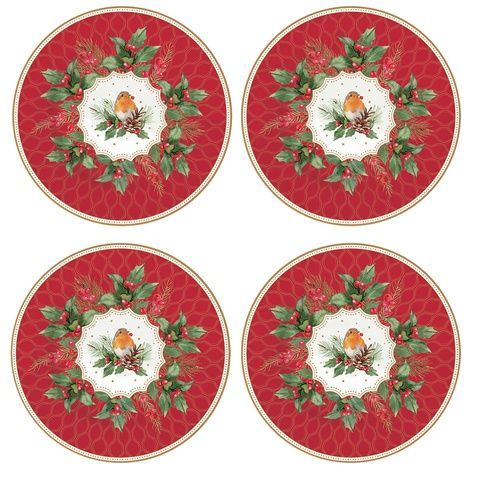 Набор из 4 десертных тарелок Easy Life Christmas Berries 19 см R0924#CHBE фото