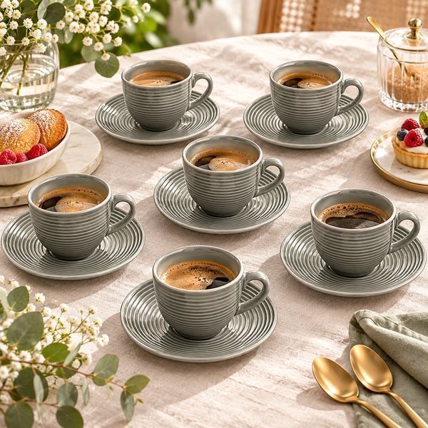 Набор из 6 блюдец Seltmann Beat Color Glaze 16,5 см серых 001.751324-Z фото