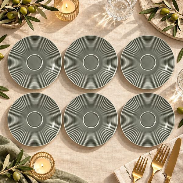 Набор из 6 блюдец Seltmann Beat Color Glaze 16,5 см серых 001.751324-Z фото