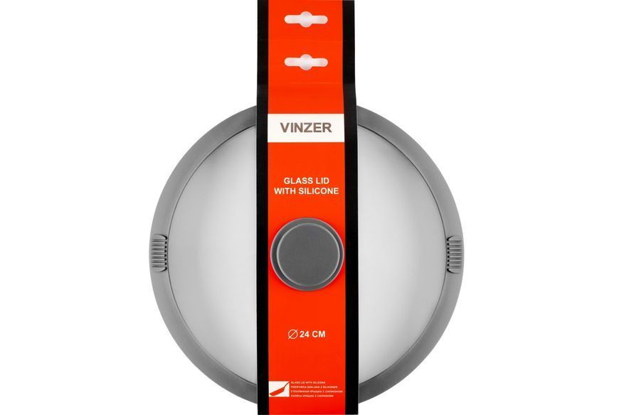 Кришка Vinzer 24 см скляна 50250 фото