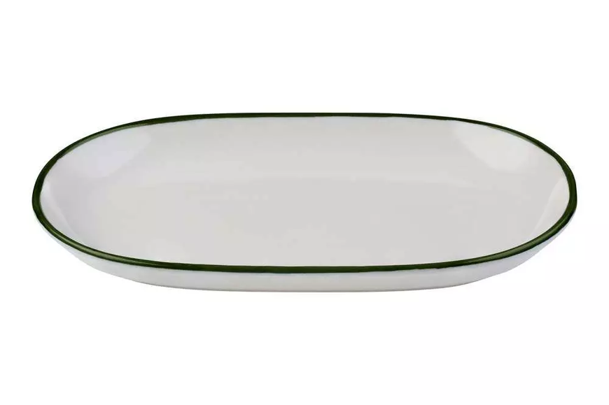 Тарелка овальная ID Fine Modest Green 33X21 см 16001-143033 фото