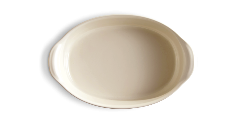 Форма для запекания овальная Emile Henry Ovenware 27х17,5 см кремовая 029050 фото