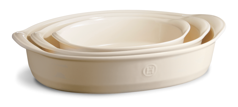 Форма для запекания овальная Emile Henry Ovenware 27х17,5 см кремовая 029050 фото