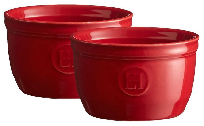 Набір порційних форм (рамекінів) Emile Henry №10 2 шт 0,25 л керамічні червоні 344010 фото