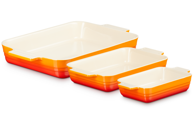 Набор из 3 форм для запекания Le Creuset Classic Volcanic 79161000900080 фото