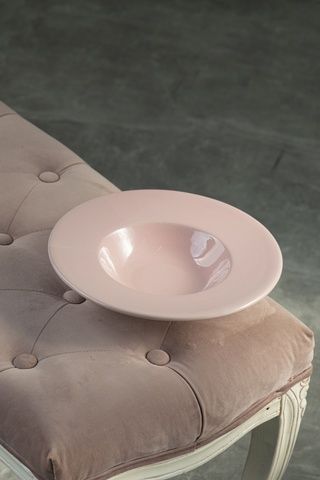 Тарелка для пасты Dovbysh Porcelain Vona 26 см розовая 100034 фото