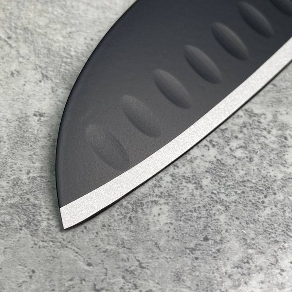Нож сантоку Vinzer Geometry Nero line 12,7 см 50301 фото